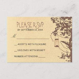 Árbol rústico y jarras de albañil boda rsvp