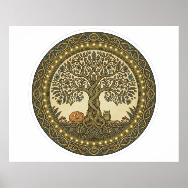 Árbol Sagrado de la Vida Arte Celta (Frente)