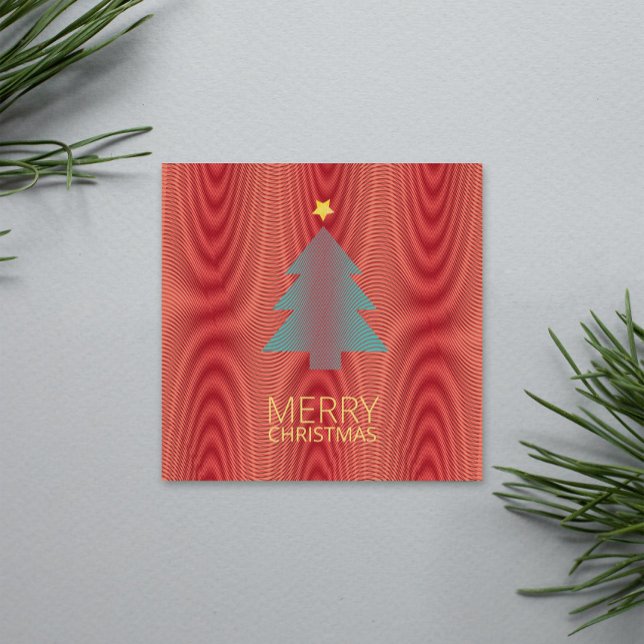 Árbol simple de Navidad rojo y verde rayas trippy (Subido por el creador)