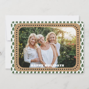 Árbol simple de Navidad verde y blanco