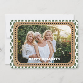 Árbol simple de Navidad verde y blanco