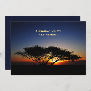 Árbol solitario de Invitación de Jubilación al ama