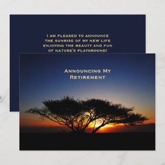 Árbol solitario de Invitación de Jubilación al ama