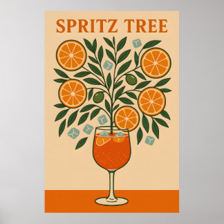 Árbol Spritz - Impresión de arte de cócteles