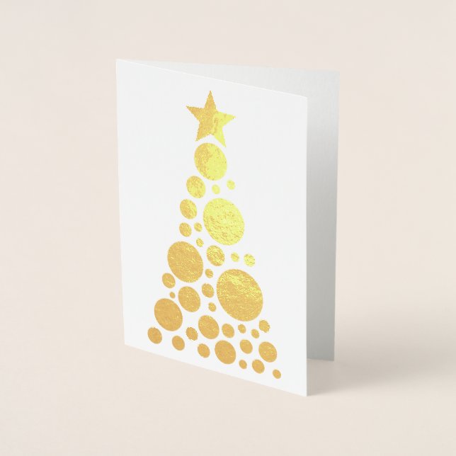 Árbol Twinkle - Tarjeta de saludo de Relieve metal (Anverso)