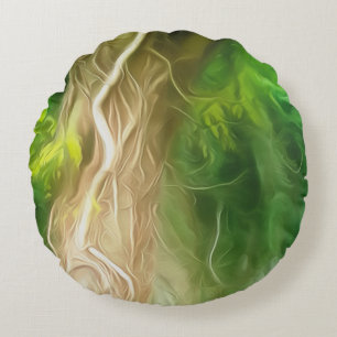 Árbol verde claro del sueño redondo de la almohada