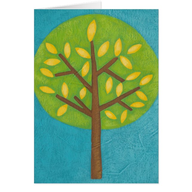 Árbol verde con hojas amarillas de Chariklia Zarri (Frente)