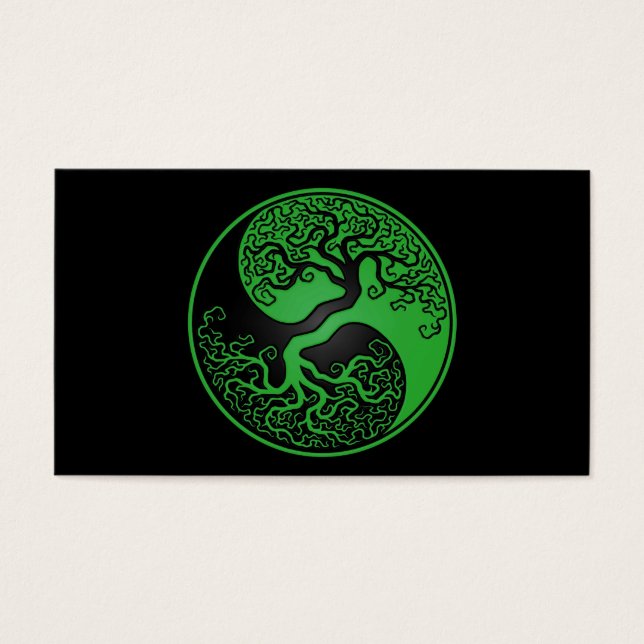 Árbol verde y negro de la vida Yin Yang (Frente)