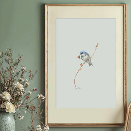 Árbol vibrante Traga arte acuático con bayas