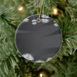 Árbol y adornos navideños grises abstractos