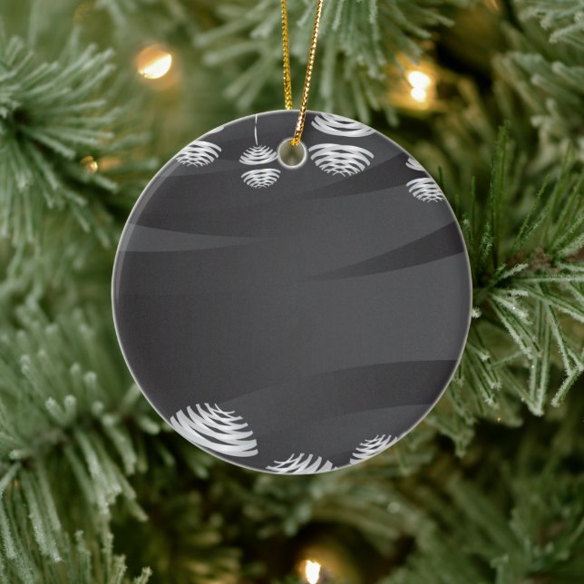 Árbol y adornos navideños grises abstractos (Árbol)