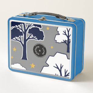 Árbol y Estrella Personalizados de Bosque Moderno 
