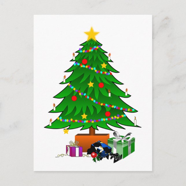 Árbol y regalo de Navidad (Anverso)