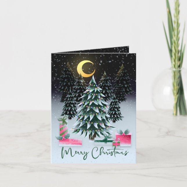 Árbol y regalo de Navidad (Anverso)