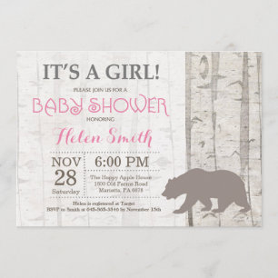 Arbolado rústico de la invitación de Baby Shower