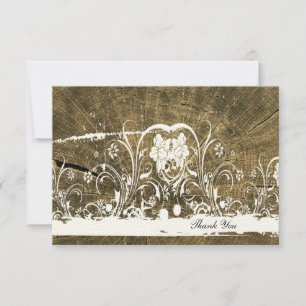 Árboles Anillos Shabby Lace gracias notas