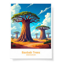 Árboles Baobab del Arte del Paisaje de Madagascar