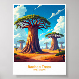 Árboles Baobab del Arte del Paisaje de Madagascar