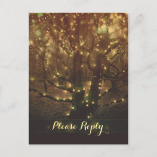 árboles de bosque de luces de cadena postales RSVP