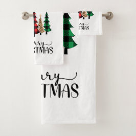 Árboles de cuadros rojos y verdes Feliz Navidad 