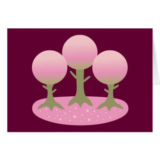 Árboles de flores de cerezo redondo (Anverso (Horizontal))