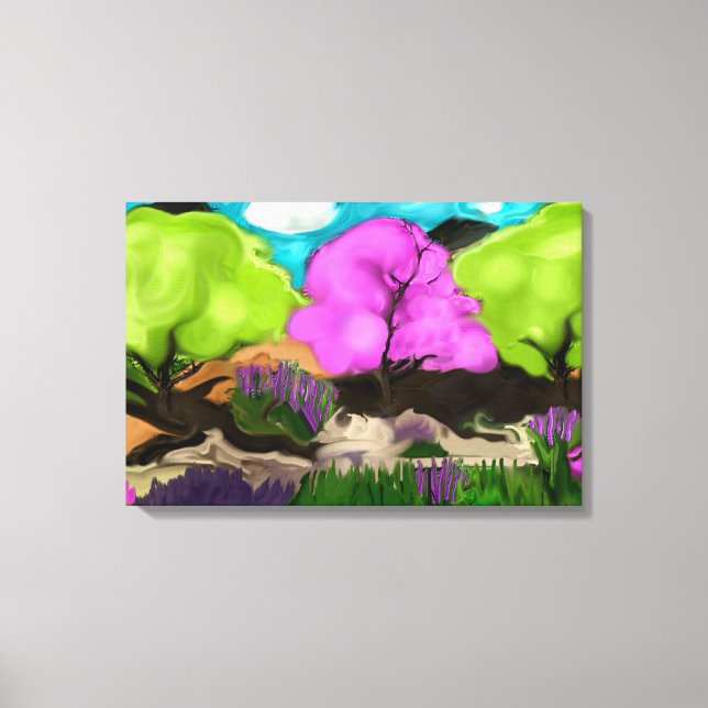 Árboles de golosinas de algodón arte abstracto (Anverso)