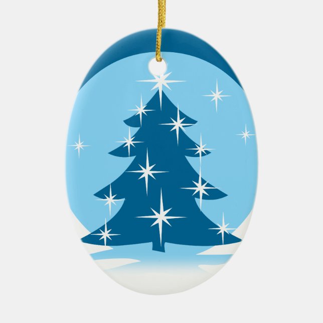 Árboles de invierno adornan decoración de invierno (Frente)