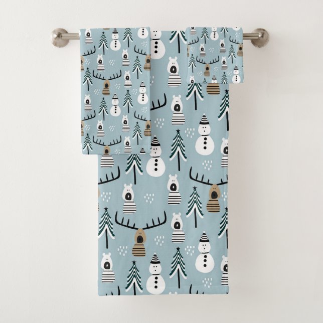 Árboles de invierno, ciervos, osos y hombres de ni (In situ)