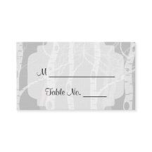 Árboles de invierno en tarjetas Bodas grises