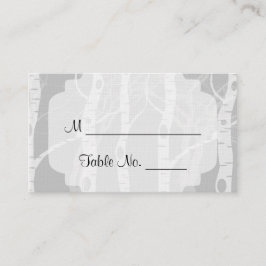 Árboles de invierno en tarjetas Bodas grises