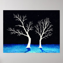 Árboles de invierno - Impresión de arte digital