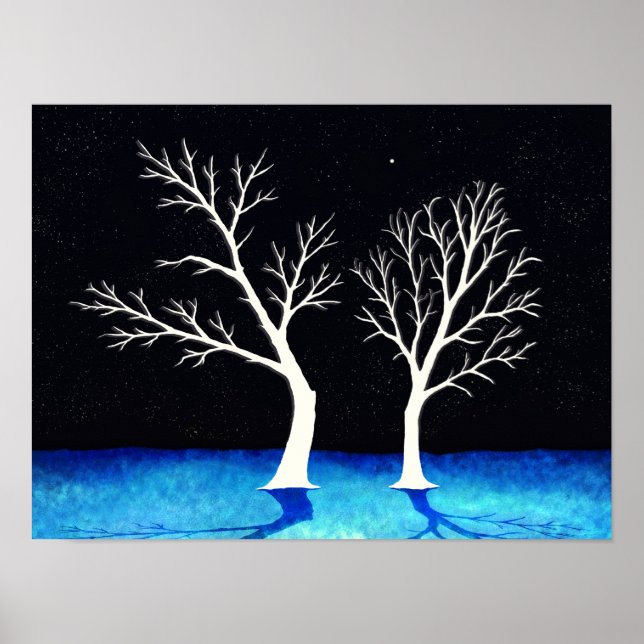 Árboles de invierno - Impresión de arte digital (Frente)