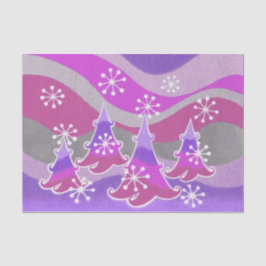 Árboles de invierno Papel de tejido púrpura