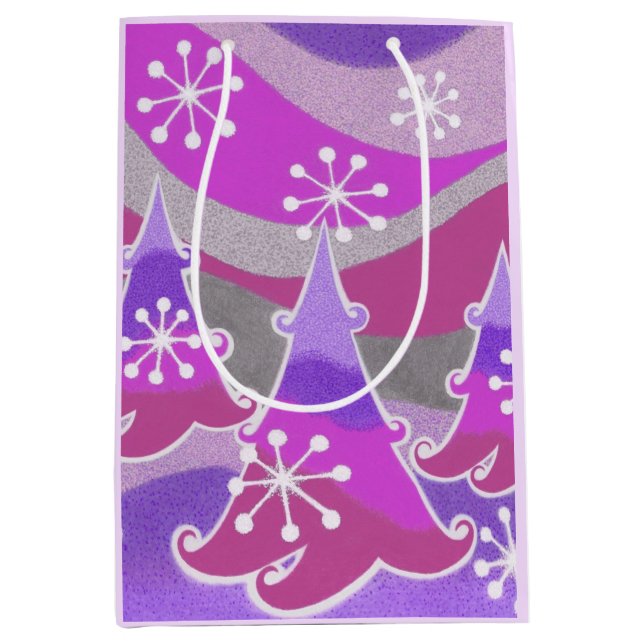 Árboles de invierno Profundidad morada bolsa de re (Anverso)