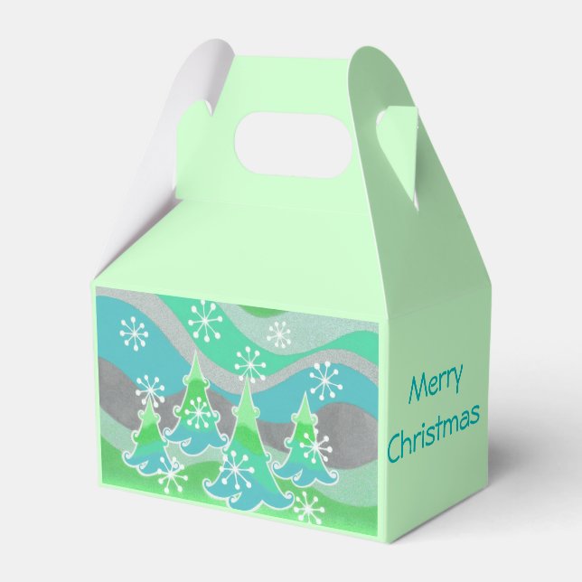 Árboles de invierno Verde favorece la caja navideñ (Front Side)