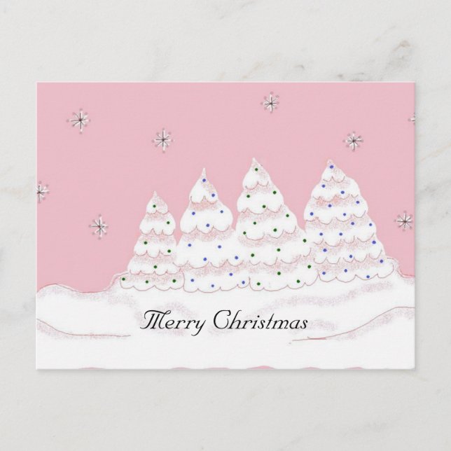 Árboles de Navidad blancos soñadores (Anverso)