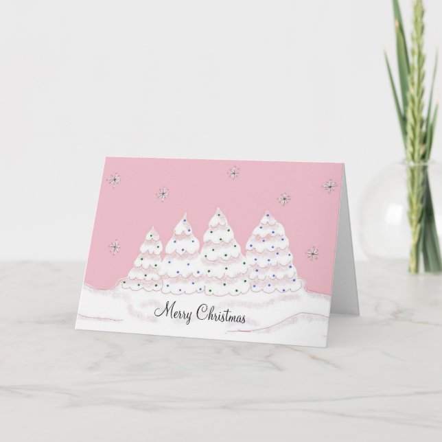 Árboles de Navidad blancos soñadores (Anverso)