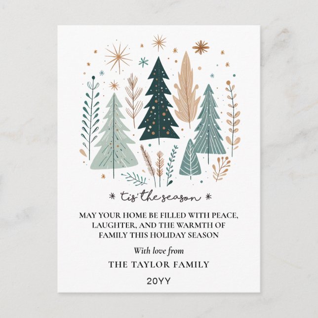 Árboles de Navidad Boho Botánicos de la Temporada (Anverso)