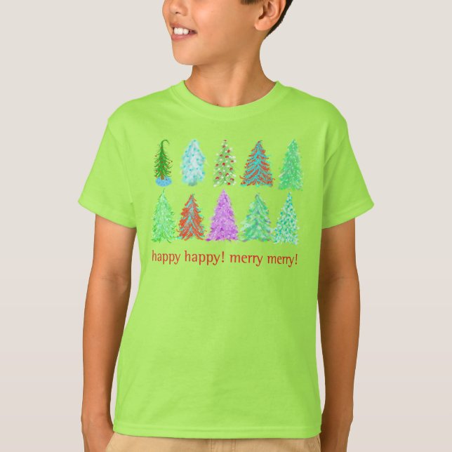 ¡Árboles de Navidad! Camisa Tee para niños (Anverso)