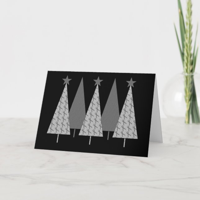 Árboles de Navidad - Cáncer cerebral de cinta gris (Anverso)