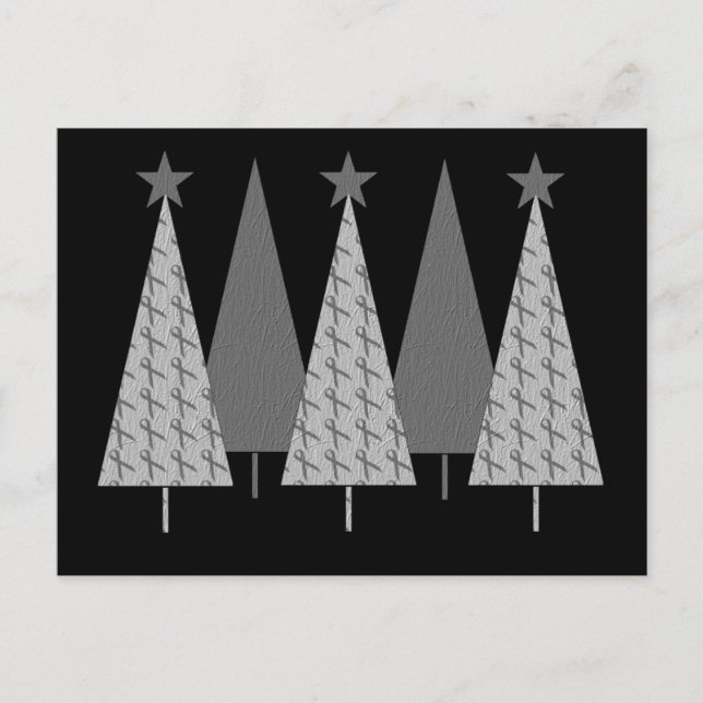 Árboles de Navidad - Cáncer cerebral de cinta gris (Anverso)