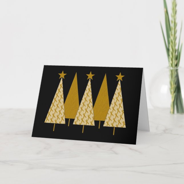 Árboles de Navidad - Cinta dorada (Anverso)
