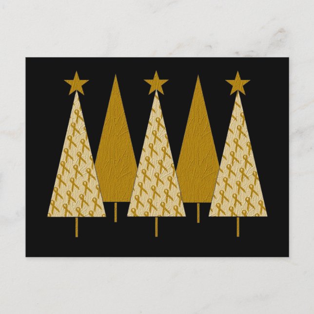Árboles de Navidad - Cinta dorada (Anverso)