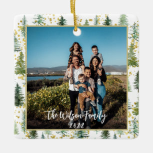 Árboles de Navidad con acentos de oro Ornamento ce