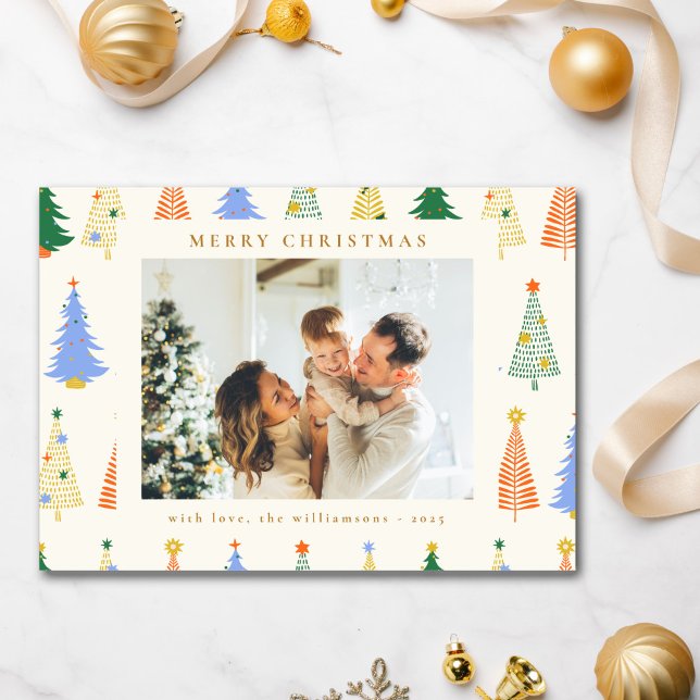 Árboles de Navidad cortos Boho Verde Rojo Dos Foto (Subido por el creador)