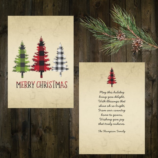 Árboles de Navidad de cuadros de estilo campestre  (Subido por el creador)