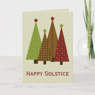 Árboles de navidad del calicó - tarjeta del