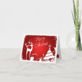 Árboles de navidad del rojo, blancos felices y