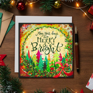 Árboles de Navidad Divertidos, Alegres y Brillante