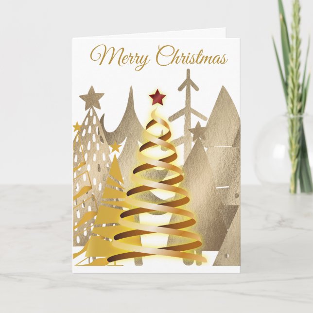 Árboles de Navidad dorados (Anverso)